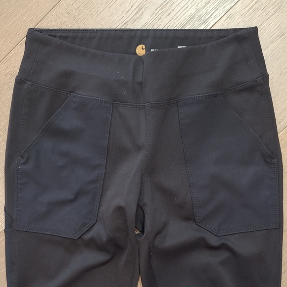 Carhartt Force Fitted Pants Women's sz 4/6 Black Midweight Utility Leggings - Picture 2 of 11
